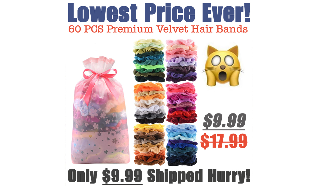 60 PCS Premium Velvet Hair Bands Just $9.99 Shipped on Amazon (Regularly $17.99)
