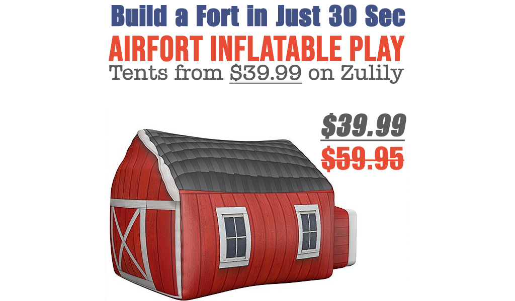 AirFort Inflatable Play Tents from $39.99 on Zulily (Regularly up to $59.95)