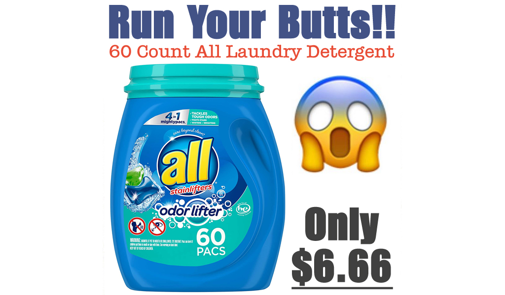 All Laundry Detergent - 60 Count Only $6.66 Shipped on Amazon (Regularly $8.97)