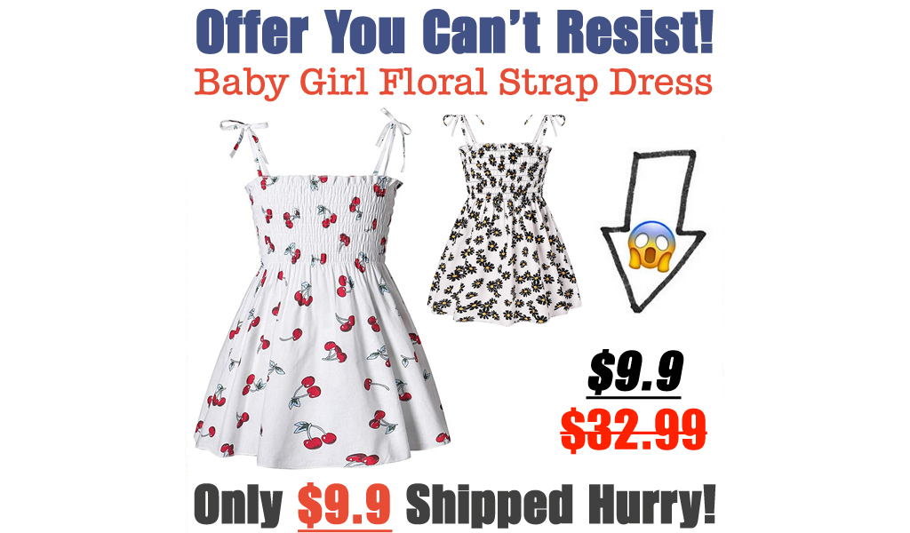 Baby Girl Floral Strap Dress Just $9.9 Shipped on Amazon (Regularly $32.99)