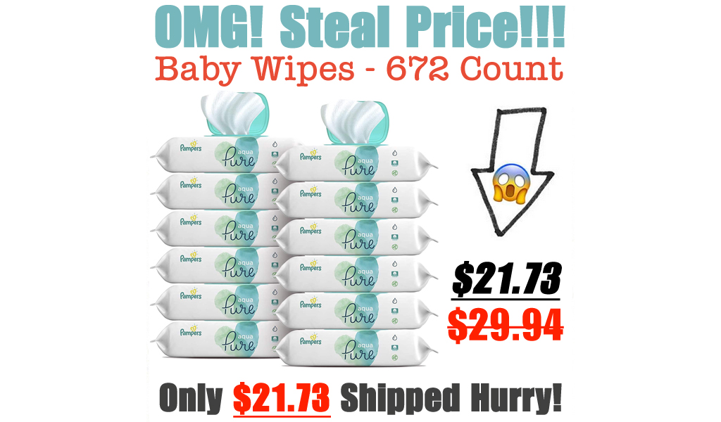 Baby Wipes - 672 Count Only $21.73 Shipped on Amazon (Regularly $29.94)