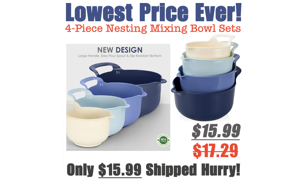 Cook With Color Ombre 4-Piece Nesting Mixing Bowl Sets Only $15.99 on Amazon (Regularly $17.29)