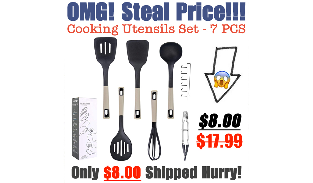 Cooking Utensils Set - 7 PCS Only $8.00 Shipped on Amazon (Regularly $17.99)