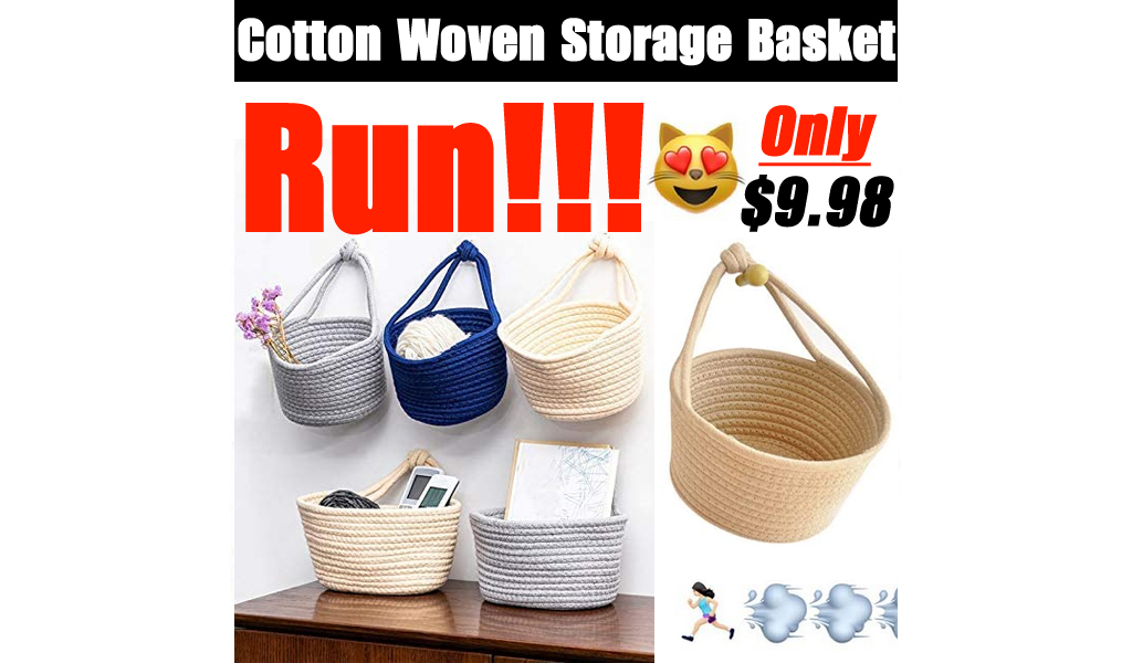 Cotton Woven Storage Basket Only $9.98 Shipped on Amazon