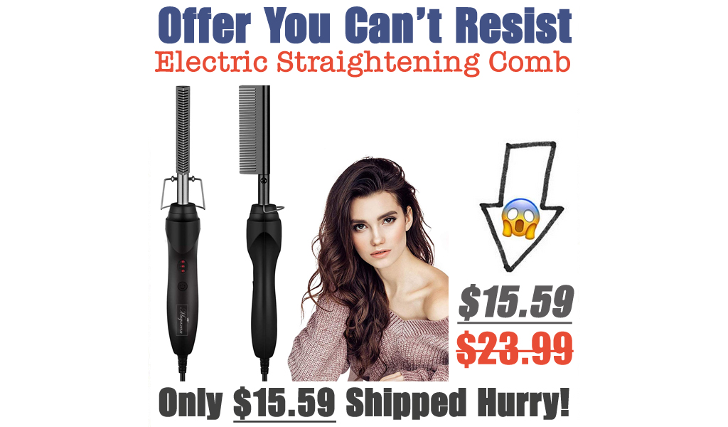 Electric Straightening Comb Just $15.59 Shipped on Amazon (Regularly $23.99)