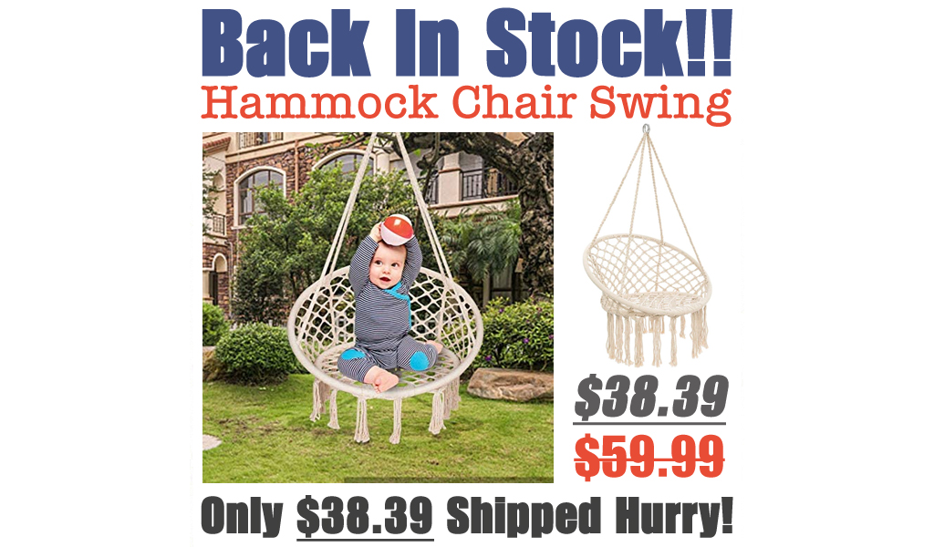 Hammock Chair Swing Only $38.39 Shipped on Amazon (Regularly $59.99)