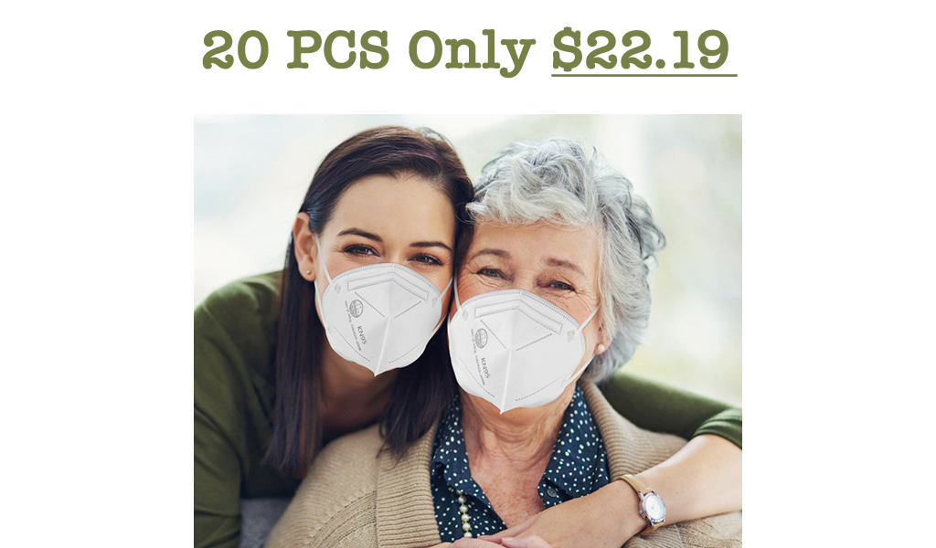 KN95 Masks - 20 PCS Only $22.19 Shipped on Amazon (Regularly $36.99)