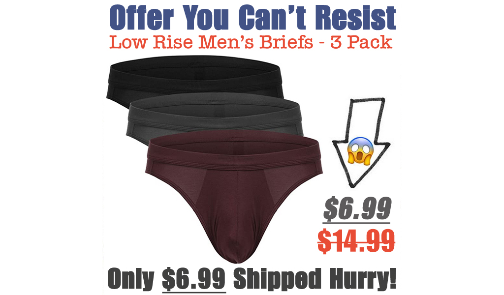 Low Rise Men's Briefs - 3 Pack Just $6.99 Shipped on Amazon (Regularly $14.99)