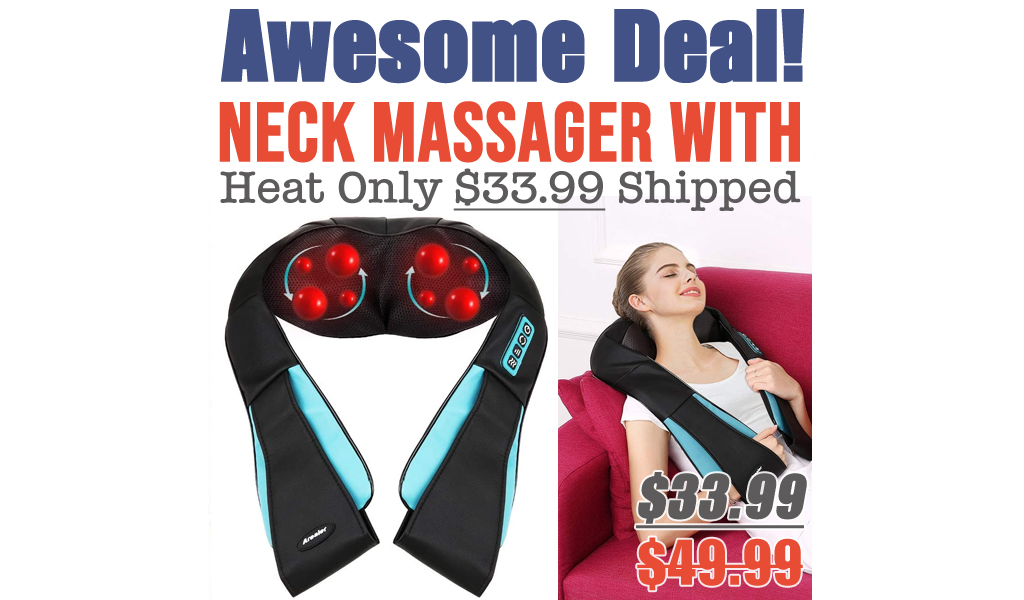 Neck Massager with Heat Only $33.99 Shipped on Amazon (Regularly $49.99)