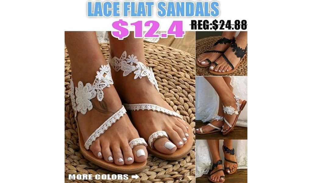 New Womens Lace Bohemia Flat Sandals +Free Shipping!