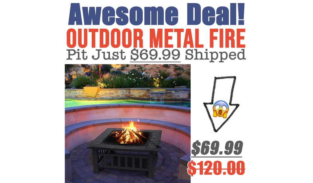 Outdoor Metal Fire Pit Just $69.99 Shipped on Amazon (Regularly $120.00)