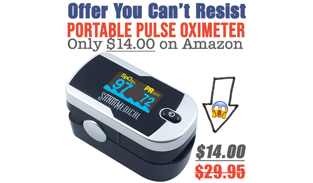 Portable Pulse Oximeter Only $14 on Amazon | Measures Heart Rate & Oxygen Levels Fast!