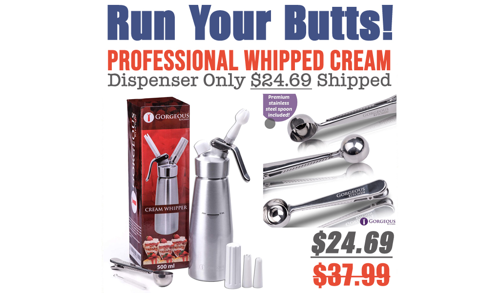 Professional Whipped Cream Dispenser Only $24.69 Shipped on Amazon (Regularly $37.99)