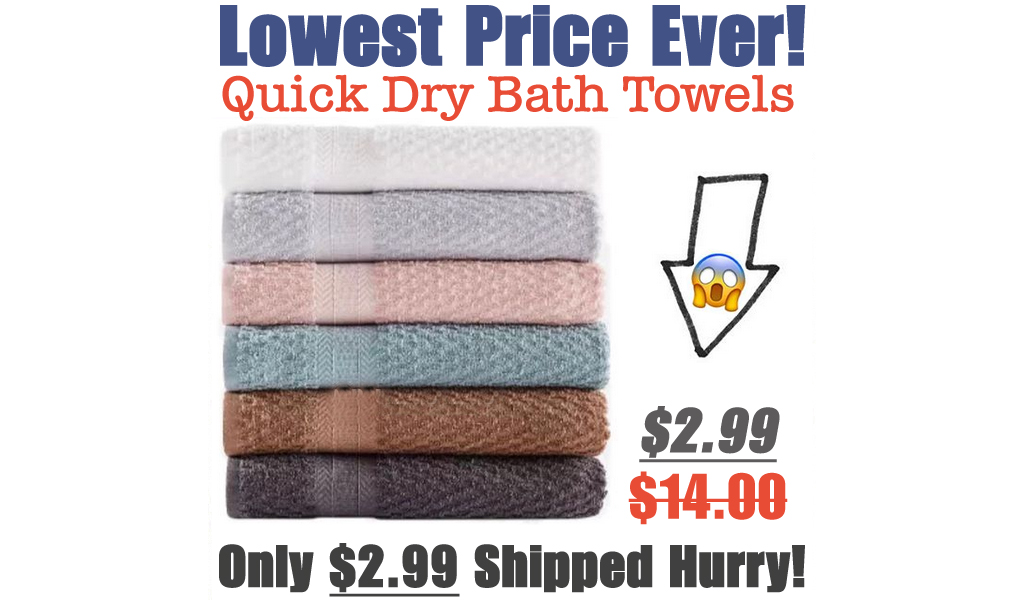 Quick Dry Bath Towels Just $2.99 on Macys.com (Regularly $14.00)