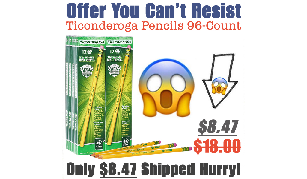 Ticonderoga Pencils 96-Count Only $8.47 on Amazon (Regularly $18)