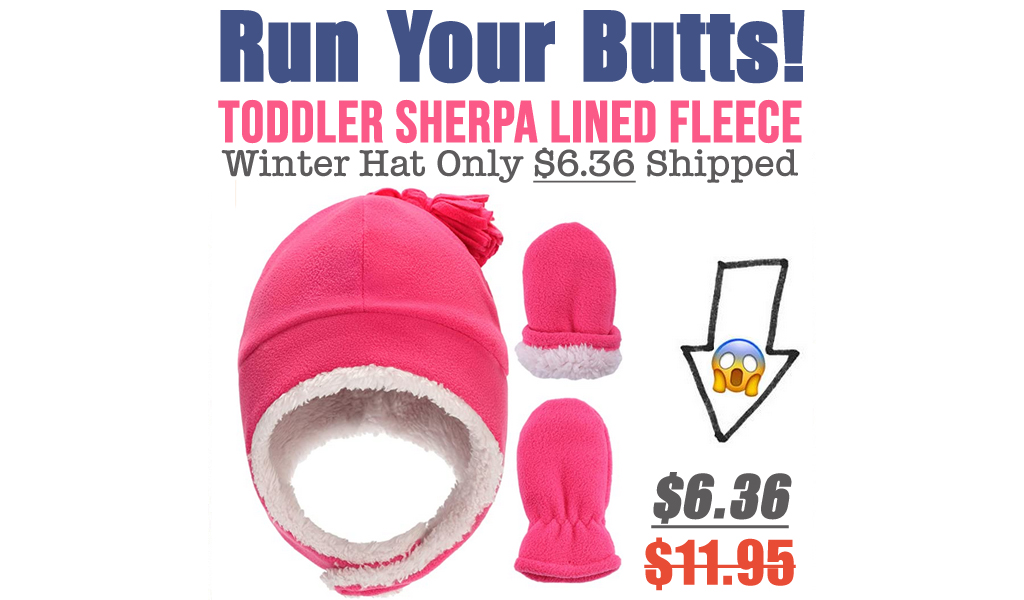 Toddler Sherpa Lined Fleece Winter Hat Only $6.36 Shipped on Amazon (Regularly $11.95)