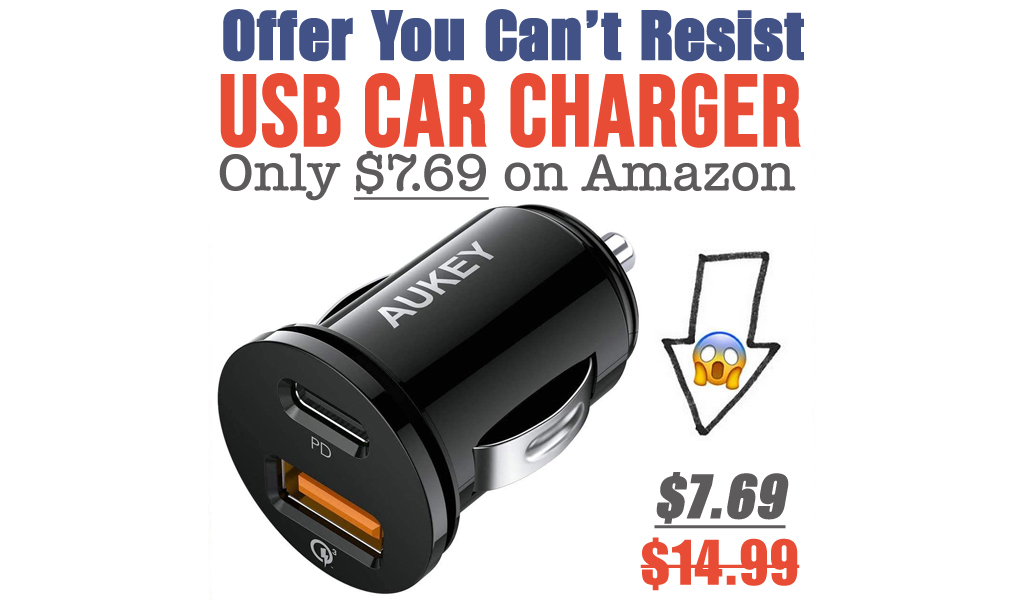 USB Car Charger Only $7.69 on Amazon (Regularly $14.99)