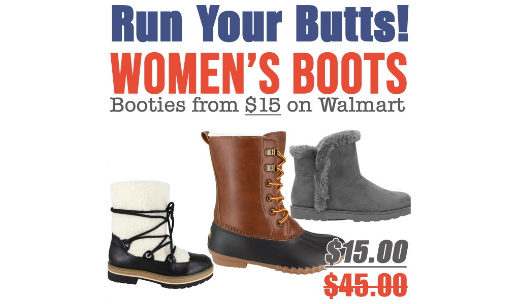 Women’s Boots & Booties from $15 on Walmart.com (Regularly $45+)