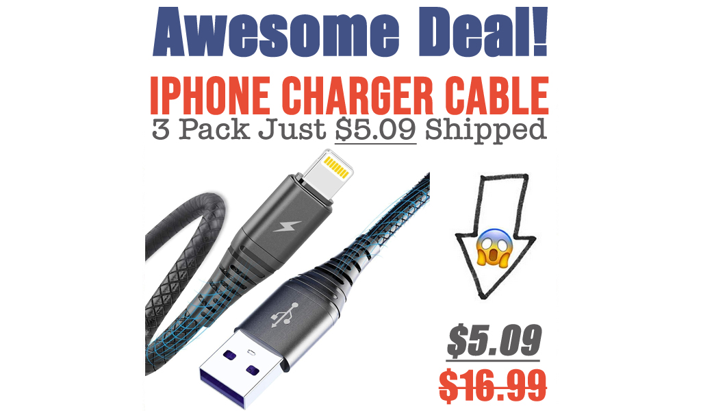 iPhone Charger Cable - 3 Pack Just $5.09 Shipped on Amazon (Regularly $16.99)