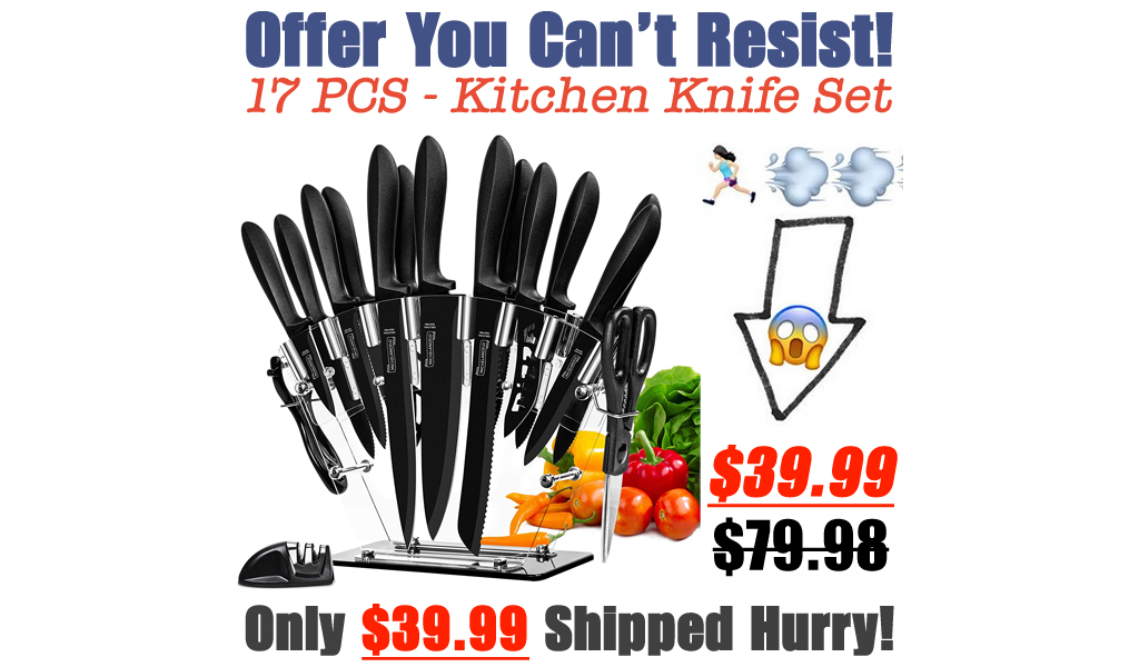 17 PCS - Kitchen Knife Set Only $39.99 Shipped on Amazon (Regularly $79.98)