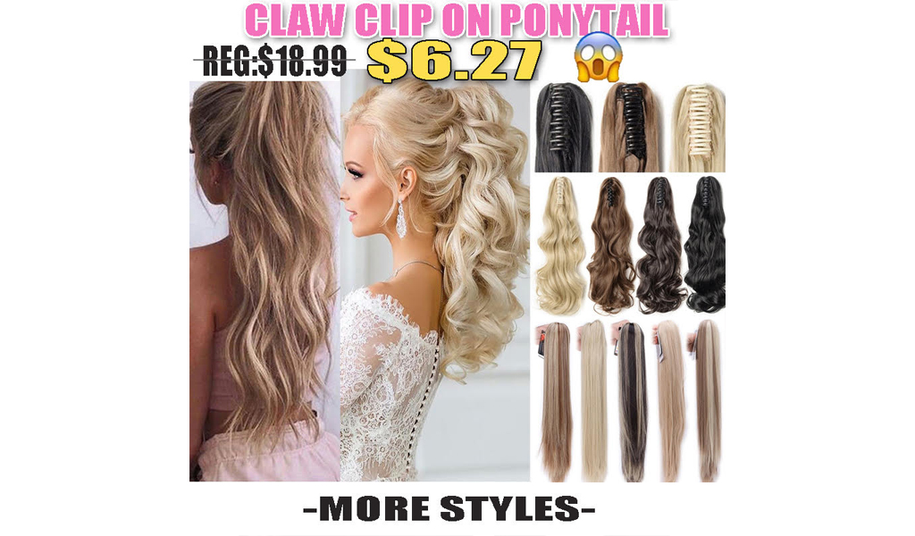 Claw Clip Pony Tail Hair Extensions+Free Shipping!