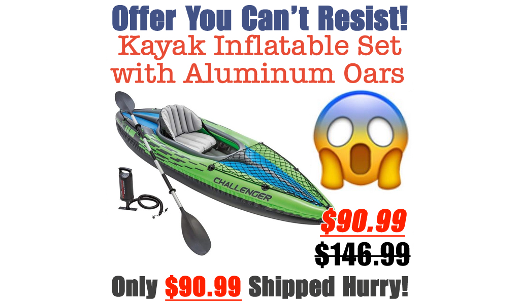 Kayak Inflatable Set with Aluminum Oars Only $90.99 Shipped on Amazon (Regularly $146.99)