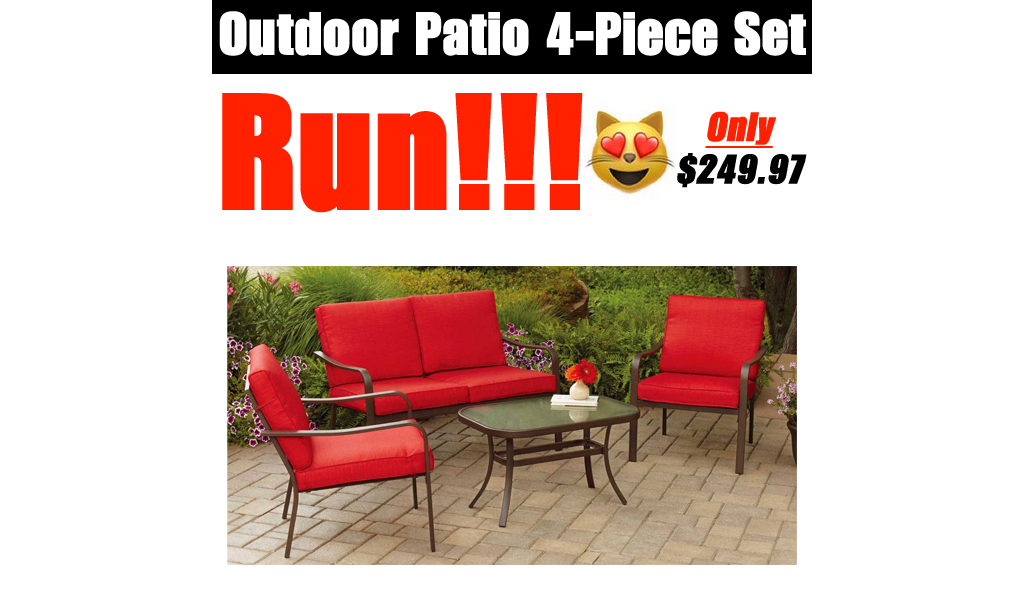 Mainstays Outdoor Patio 4-Piece Set Only $249.97 Shipped on Walmart.com