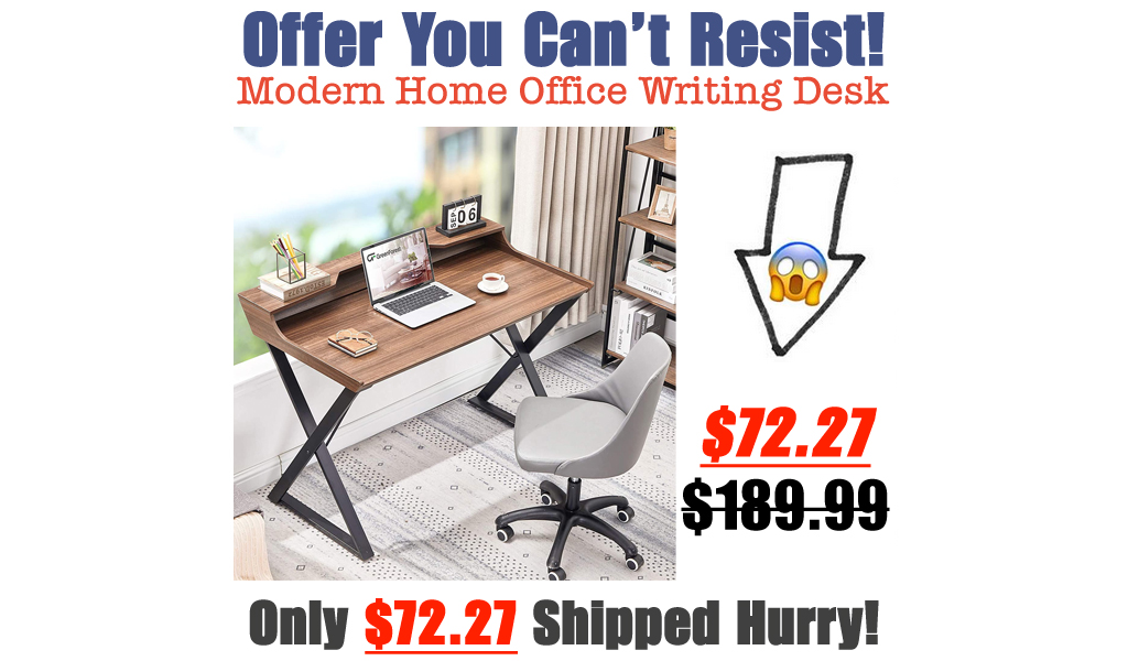 Modern Home Office Writing Desk Only $72.27 Shipped on Amazon (Regularly $189.99)