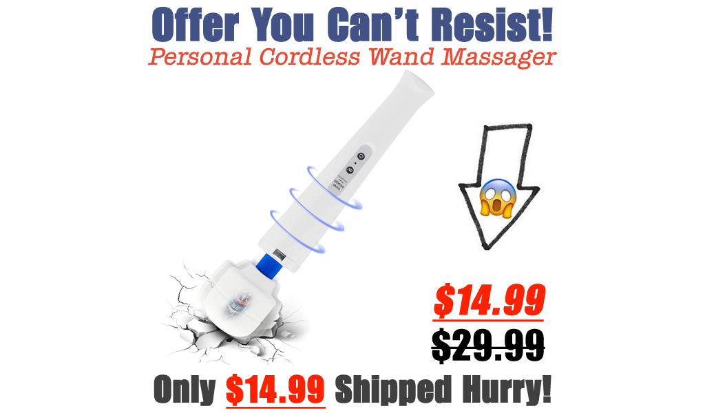 Personal Cordless Wand Massager Only $14.99 Shipped on Amazon (Regularly $29.99)