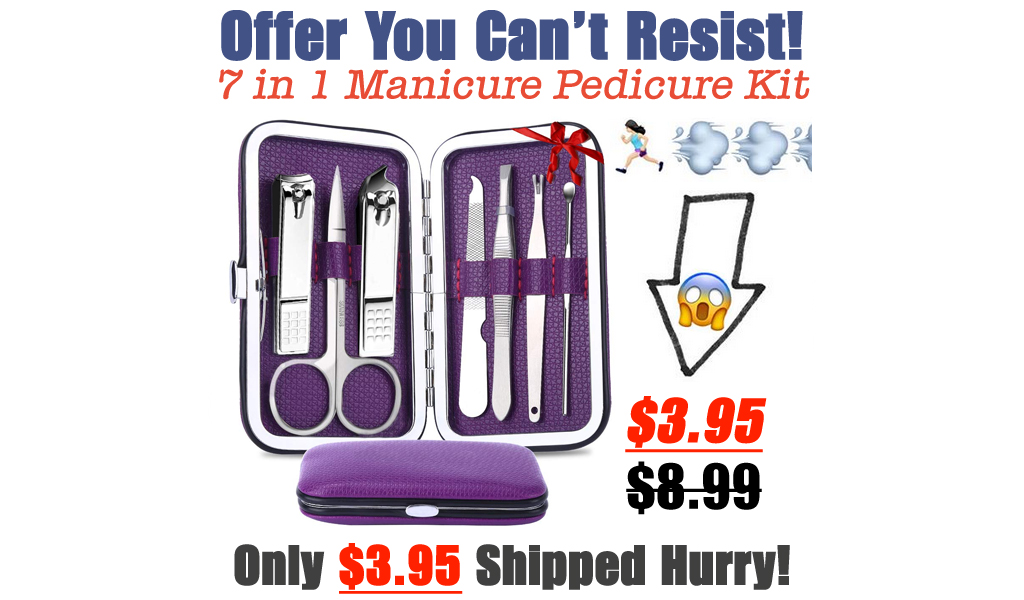 Professional 7 in 1 Manicure Pedicure Kit Only $3.95 Shipped on Amazon (Regularly $8.99)
