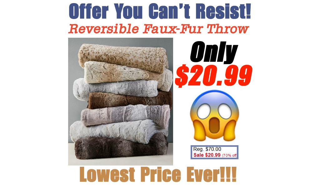 Reversible Faux-Fur Throw Just $20.99 on Macys.com (Regularly $70.00)