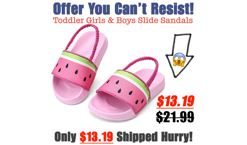 Toddler Girls & Boys Slide Sandals Only $13.19 Shipped on Amazon (Regularly $21.99)