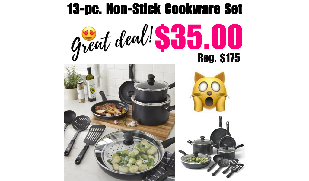 13-pc. Non-Stick Cookware Set Only $35 on JCPenney.com (Regularly $175)