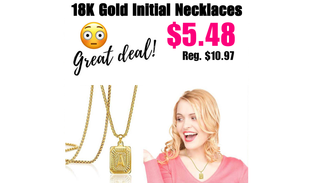 18K Gold Initial Necklaces for Women Only $5.48 Shipped on Amazon (Regularly $10.97)