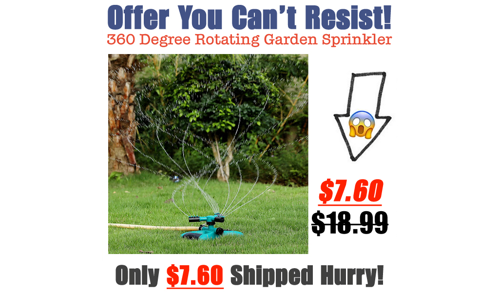 360 Degree Rotating Garden Sprinkler Only $7.60 Shipped on Amazon (Regularly $18.99)
