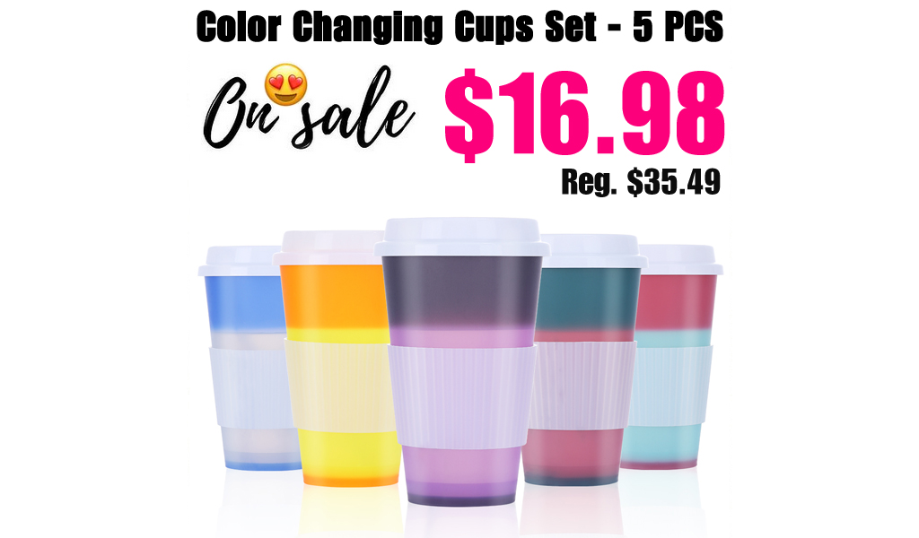 Color Changing Cups Set - 5 PCS Only $16.98 Shipped on Walmart.com (Regularly $35.49)