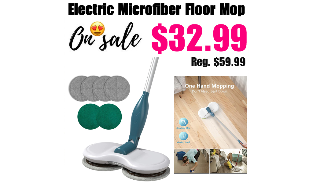 Electric Microfiber Floor Mop Only $32.99 Shipped on Amazon (Regularly $59.99)