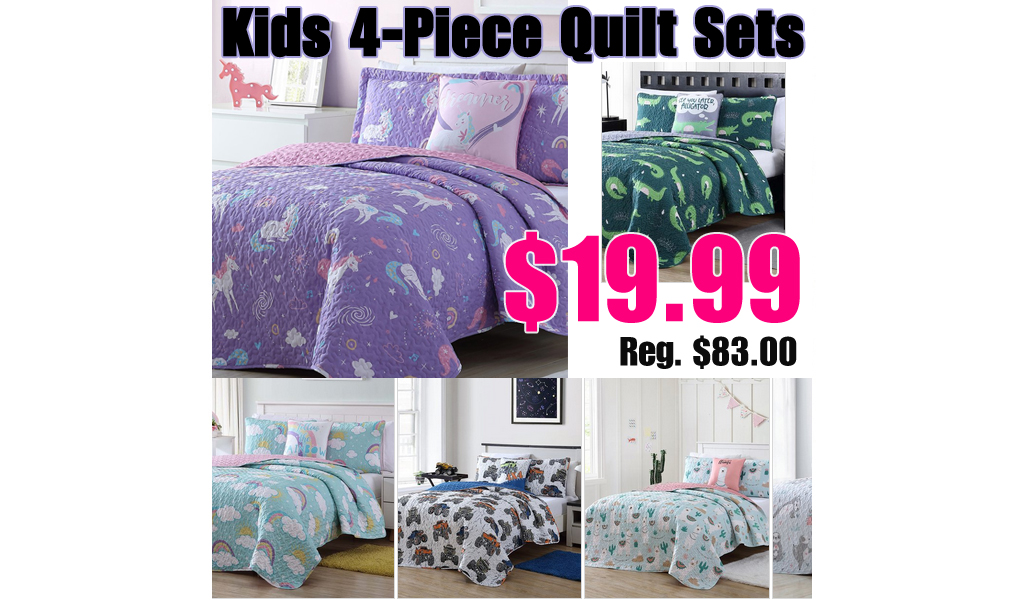 Kids Quilt Sets Only $19.99 on Zulily (Regularly up to $83)