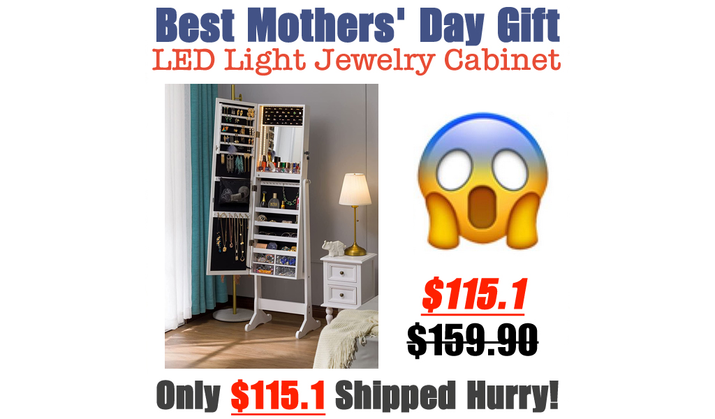 LED Light Jewelry Cabinet Only $115.1 Shipped on Amazon (Regularly $159.90)