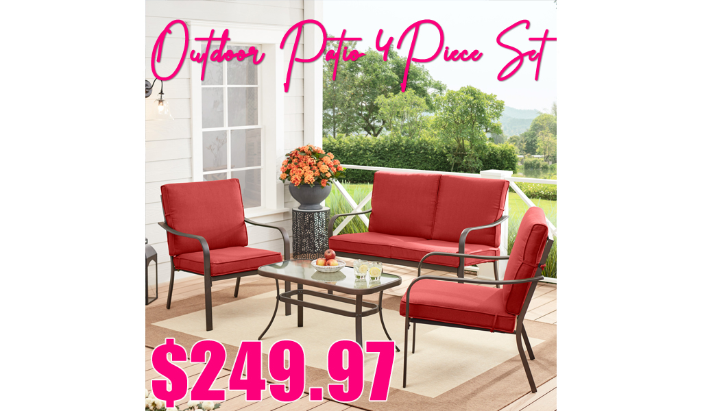 Mainstays Outdoor Patio 4-Piece Set Only $249.97 Shipped on Walmart.com