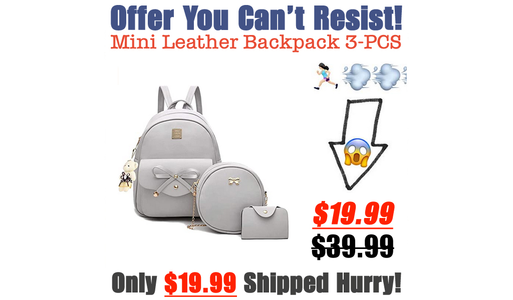 Mini Leather Backpack 3-PCS Only $19.99 Shipped on Amazon (Regularly $39.99)