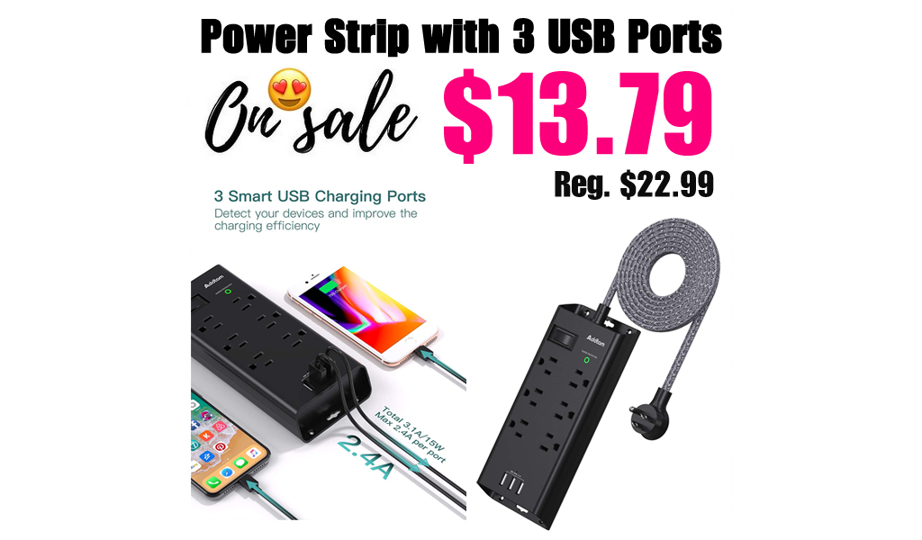 Power Strip with 3 USB Ports Only $13.79 Shipped on Amazon (Regularly $22.99)