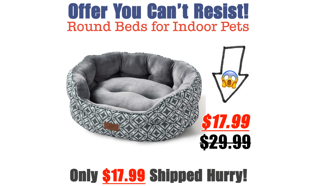 Round Beds for Indoor Pets Only $17.99 Shipped on Amazon (Regularly $29.99)