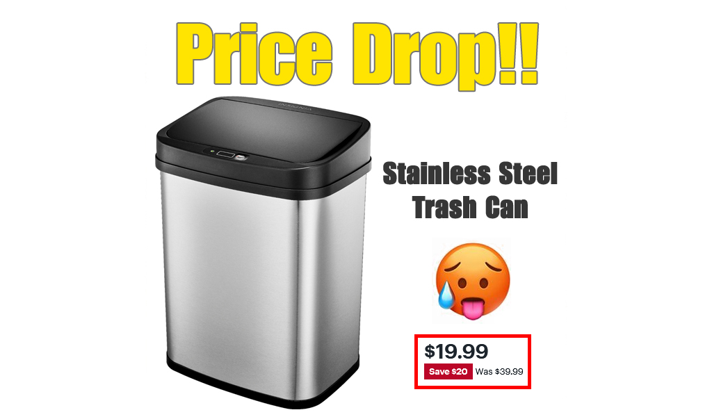 Stainless Steel Trash Can $19.99 (Reg $39.99)