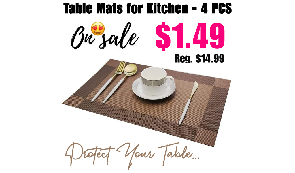 Table Mats for Kitchen - 4 PCS Only $1.49 Shipped on Amazon (Regularly $14.99)