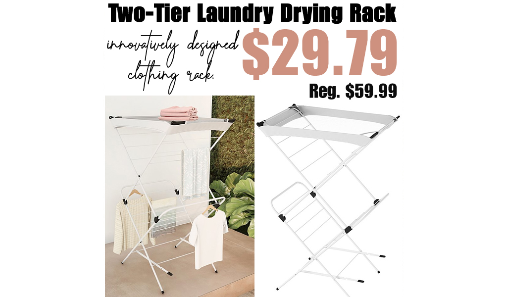 Two-Tier Laundry Drying Rack Only $29.79 on Zulily (Regularly $59.99)