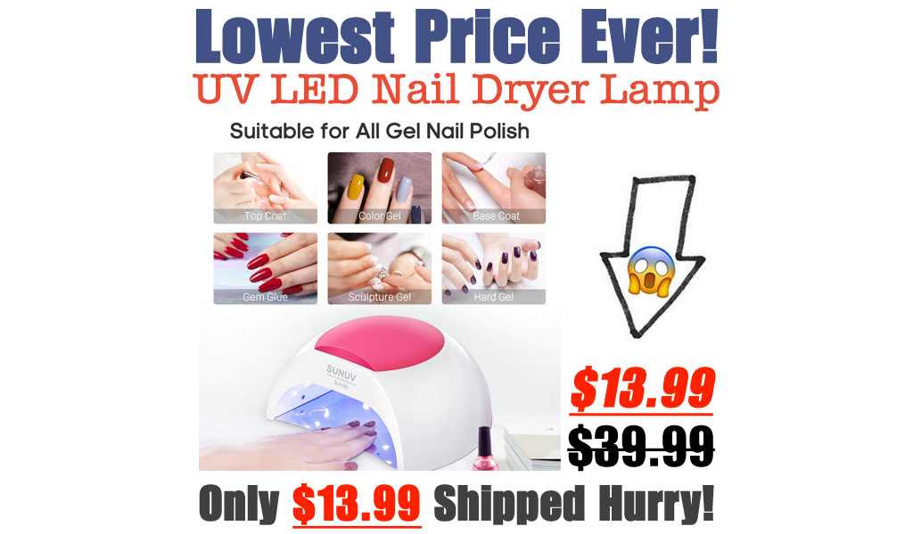 UV LED Nail Dryer Lamp Only $13.99 Shipped on Amazon (Regularly $39.99)