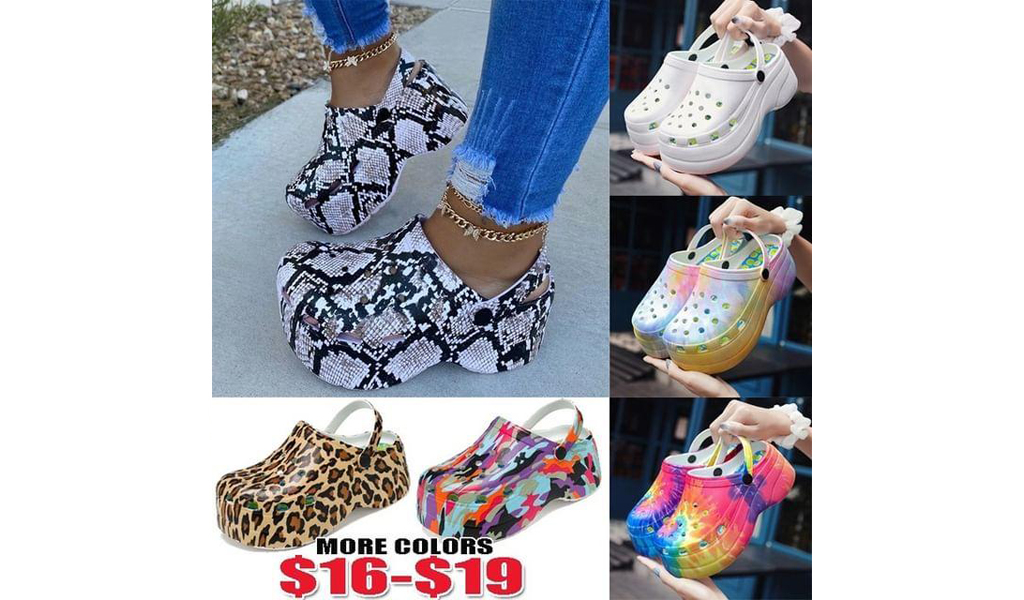 Women Fashion Comfortable Gardener Platform Clogs Shoes+Free shipping!