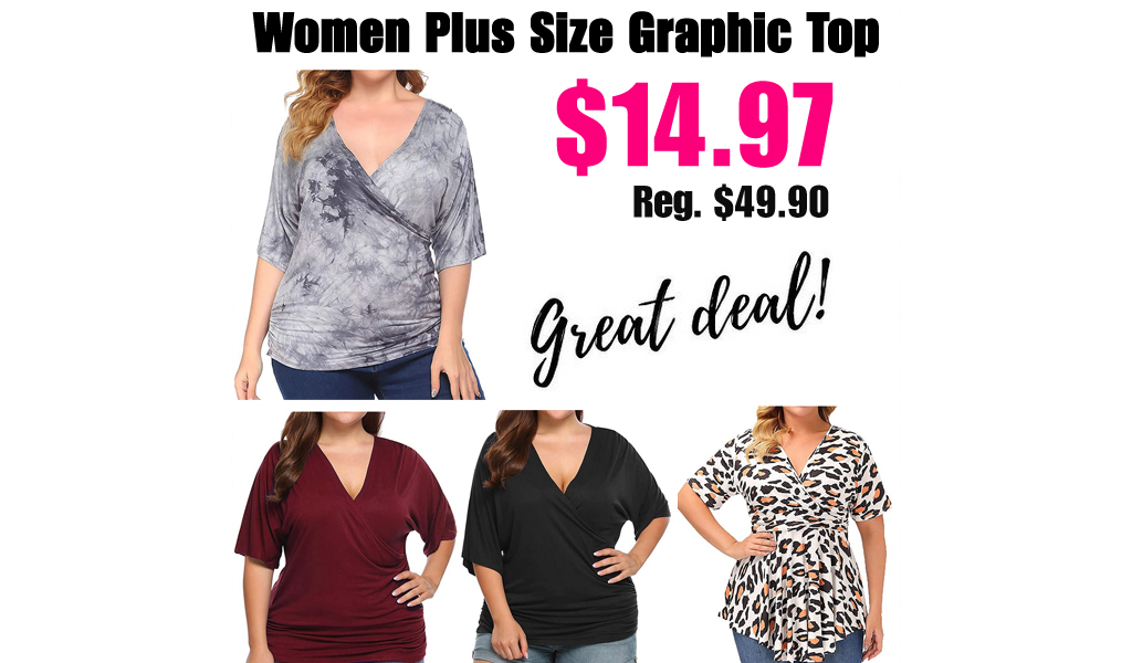Women Plus Size Graphic Top Only $14.97 Shipped on Amazon (Regularly $49.90)