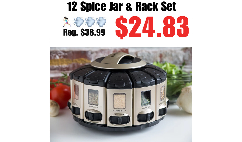 12 Spice Jar & Rack Set Only $24.83 on Wayfair (Regularly $38.99)